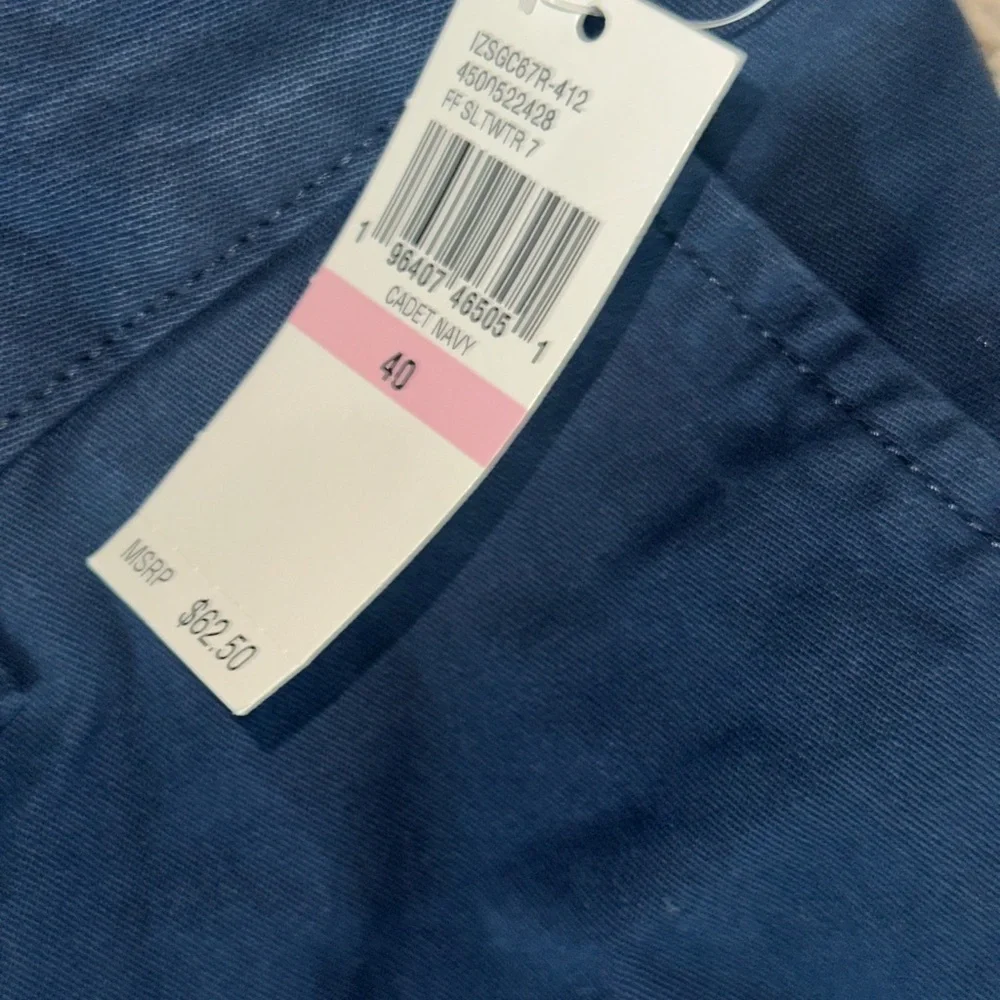 Men’s New Izod Saltwater Classic Blue Shorts Size 40 7 Inch Inseam - Picture 3 of 4